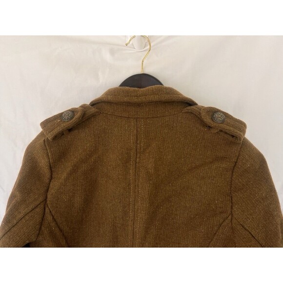 ZARA Trafaluc British Collection Wool Military Peacoat Jacket M Preppy Academia - Picture 6 of 10